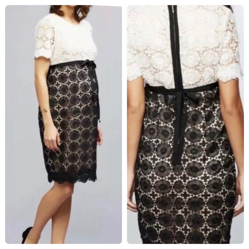 Maternity XS Black White Lace Party Special occasion Dress Pea in the Pod.